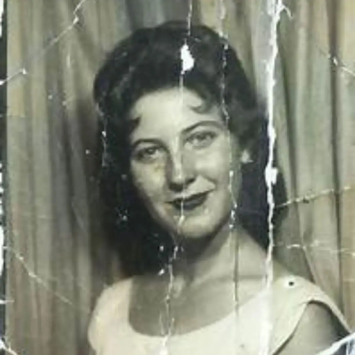 Damaged gentleman formal portrait with scratches removed using professional AI scratch removal