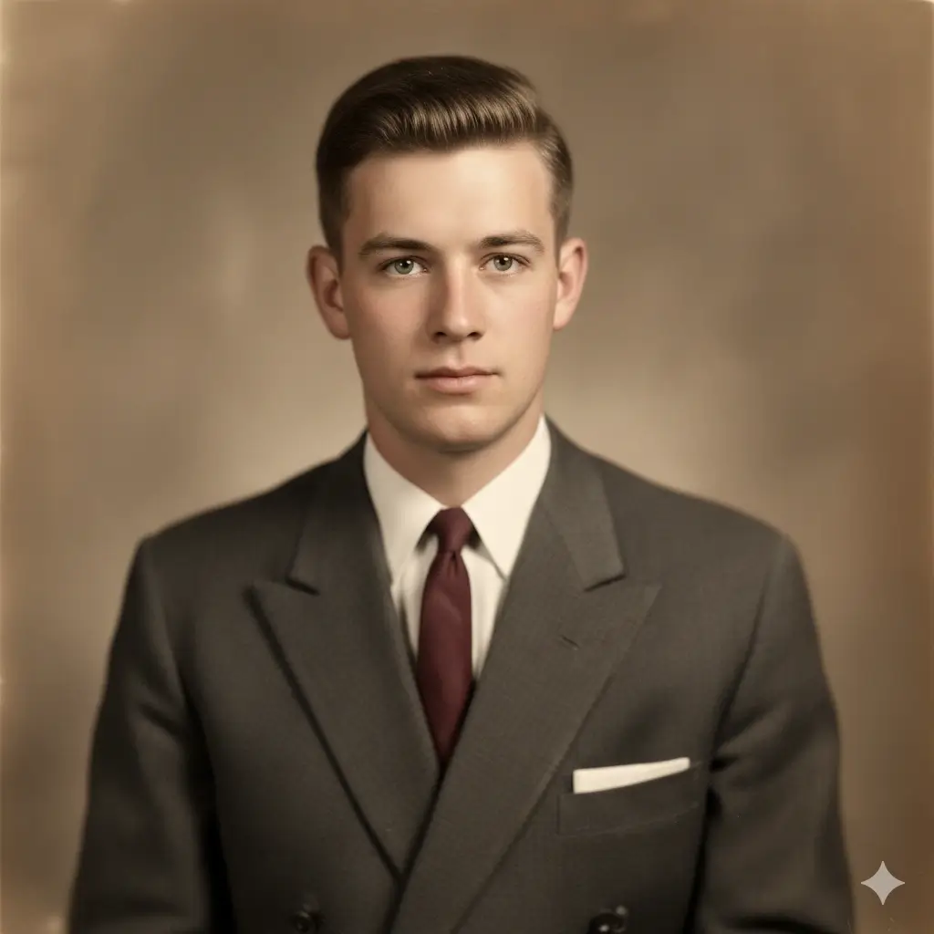 Classic portrait photo quality improved with AI